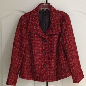 Talbots 18w burgundy pink orange jacket worn once